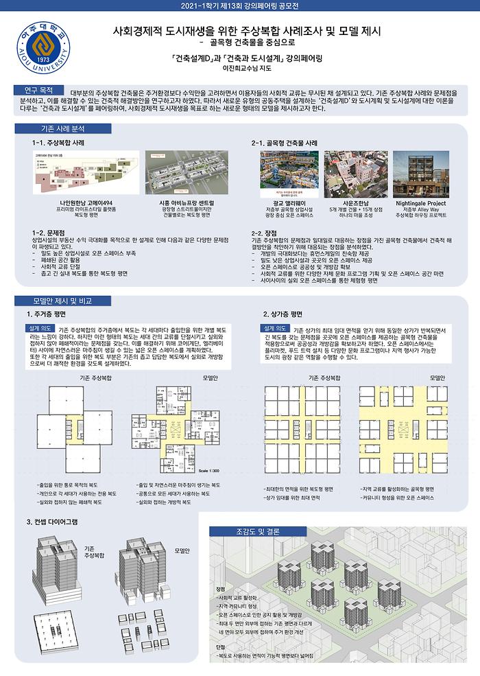 사회경제적 도시재생을 위한 주상복합 사례조사 및 모델 제시-골목형 건축물 중심으로