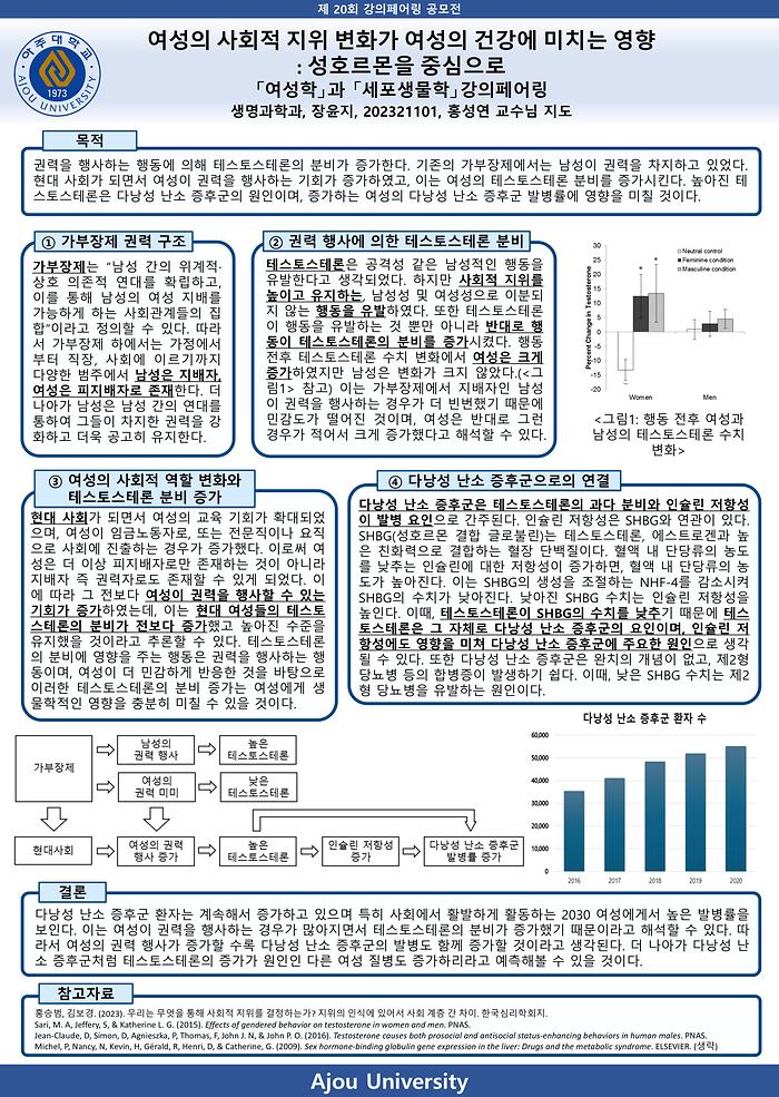 여성의 사회적 지위 변화가 여성의 건강에 미치는 영향: 성호르몬을 중심으로